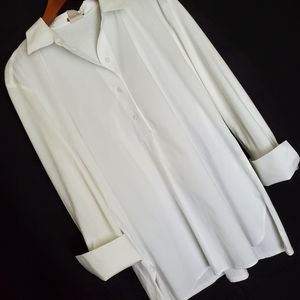 CHICO'S Women's No-Iron Stretch Tunic Optic White